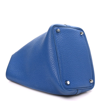 Hermes Taurillon Clemence Picotin Lock 18 PM Bleu France 4 of 10