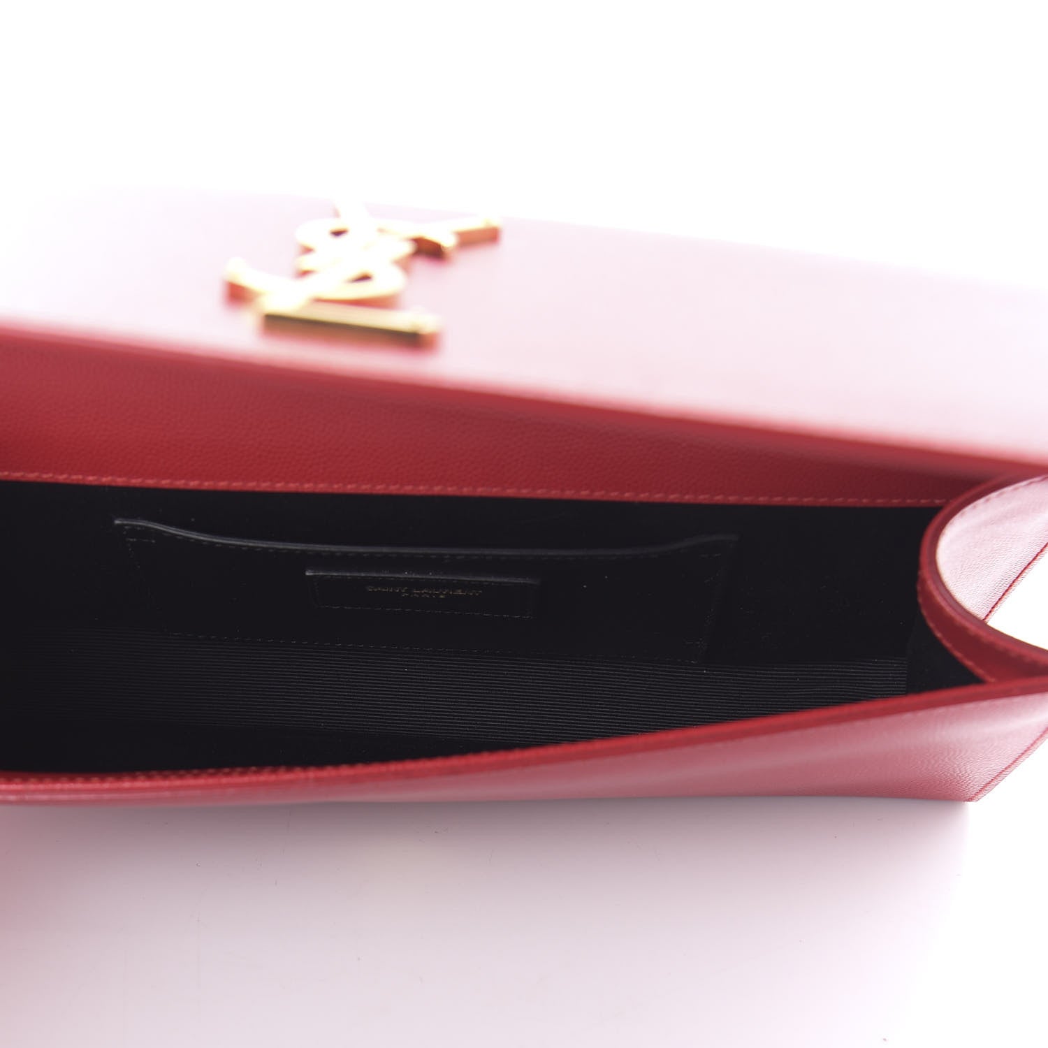 Saint Laurent Grain De Poudre Classic Monogram Cassandre Clutch New Red 5 of 9