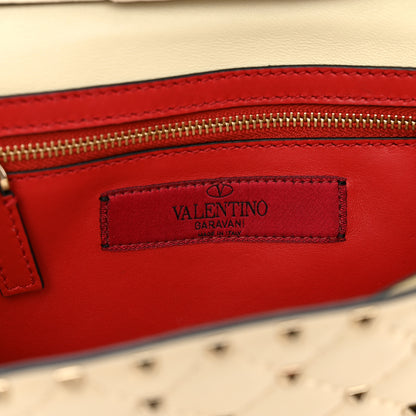 Valentino Garavani Lambskin Rockstud Spike Wallet on Chain Light Ivory 7 of 10