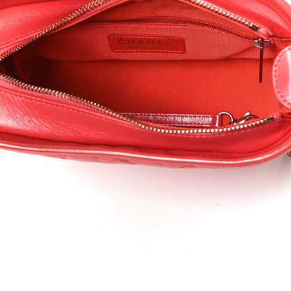 Chanel Aged Calfskin Quilted Small Gabrielle Hobo Coral 5 of 10