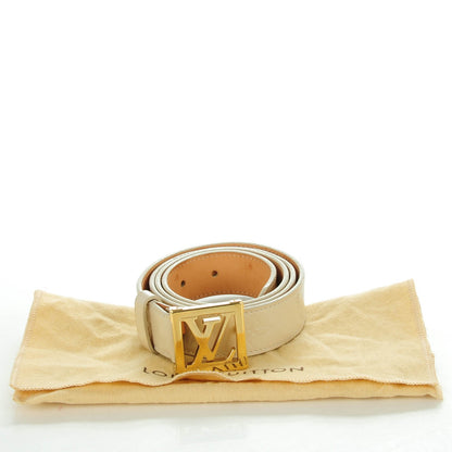 Louis Vuitton Vernis LV Frame Belt 90 36 Blanc Corail 8 of 8