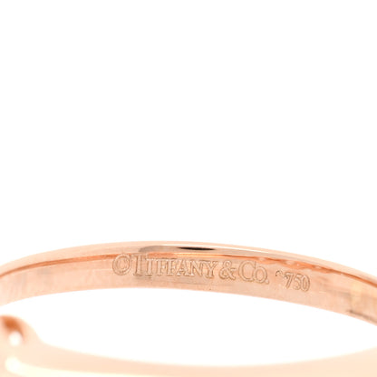 Tiffany 18K Rose Gold Diamond Three Stone Milgrain Ring 48 4.5 4 of 5