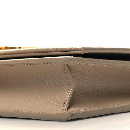 Saint Laurent Grain De Poudre Classic Monogram Kate Tassel Chain Wallet Dark Beige 10 of 11