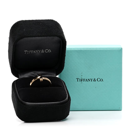 Tiffany 18K Rose Gold Diamond 2.5mm T T1 Ring 52 6 3 of 5