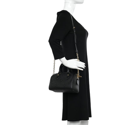 Louis Vuitton Empreinte Monogram Giant Speedy Bandouliere 20 Black 2 of 10