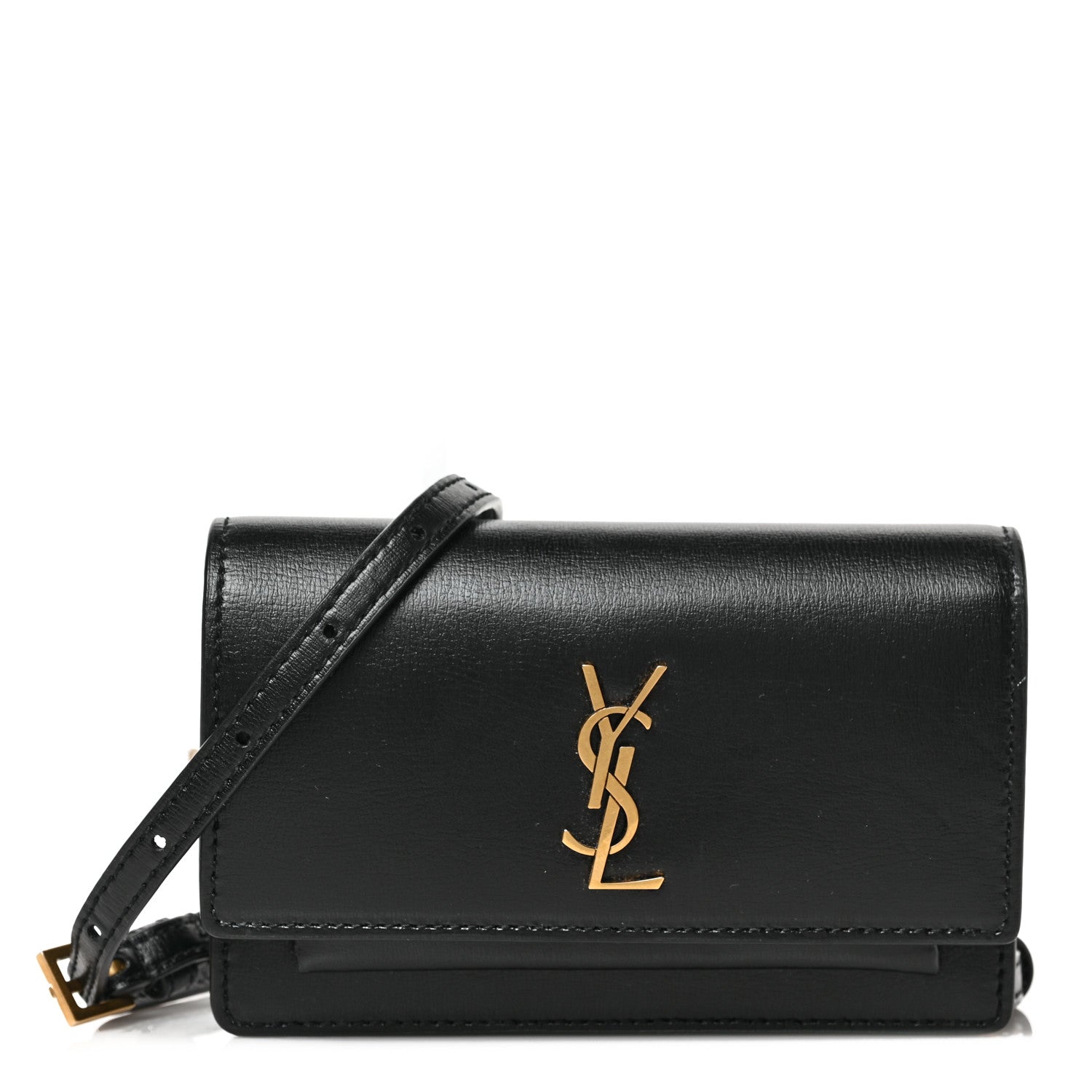 Saint Laurent Smooth Calfskin Sunset Baby Belt Bag Black 1 of 8