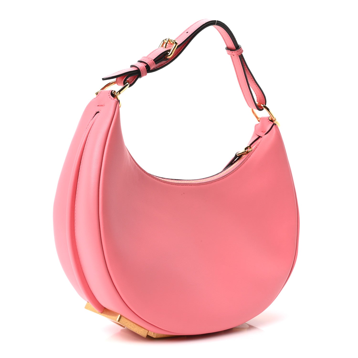 Fendi Vitello Grace Matte Small Fendigraphy Hobo Bag Pink Dalia 3 of 10
