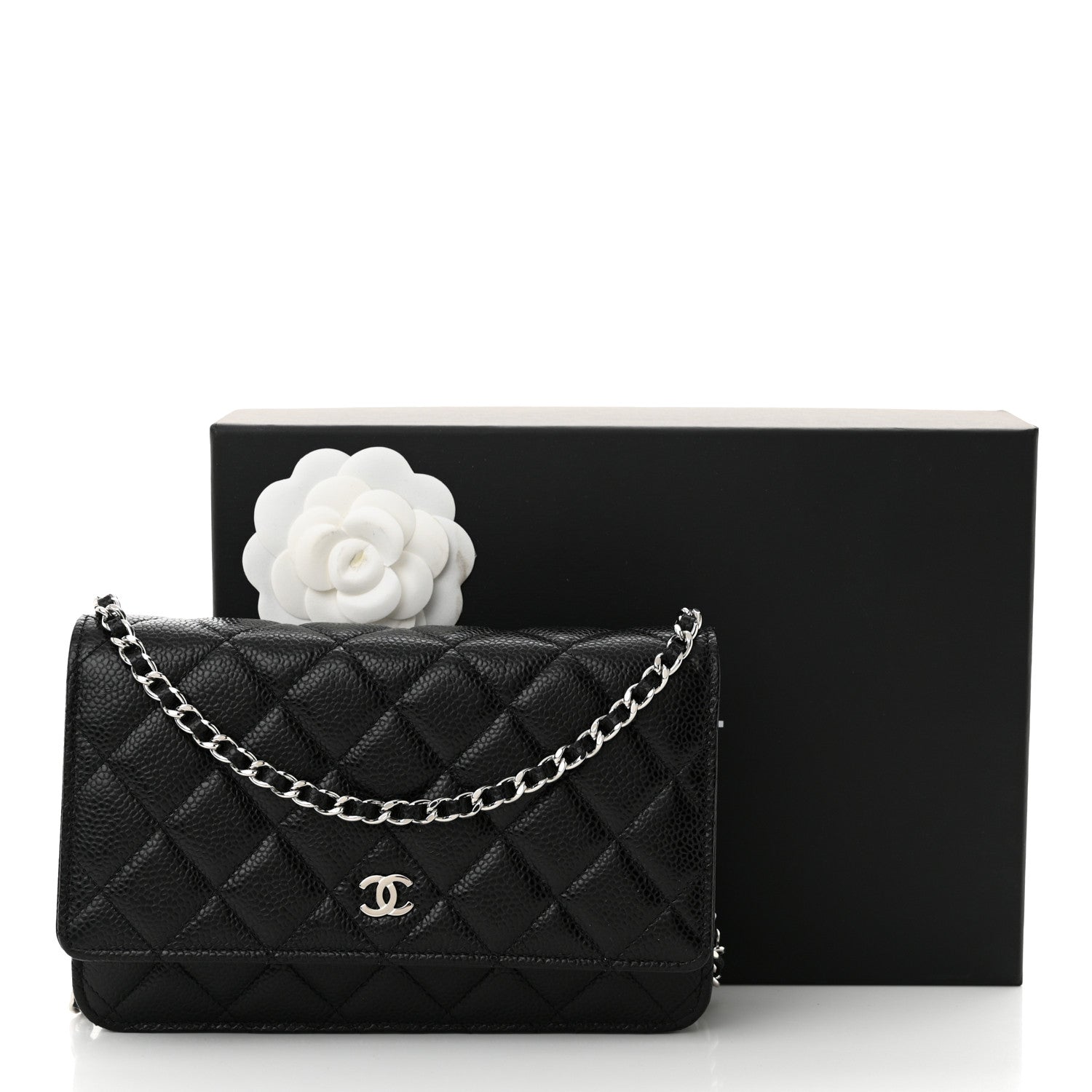 Chanel Caviar Quilted Wallet on Chain WOC Black 12 of 12