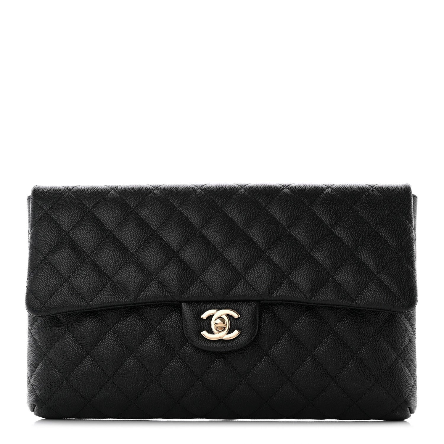Chanel Caviar Quilted Flap Clutch Black 1 of 17