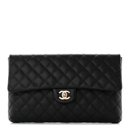 Chanel Caviar Quilted Flap Clutch Black 1 of 17