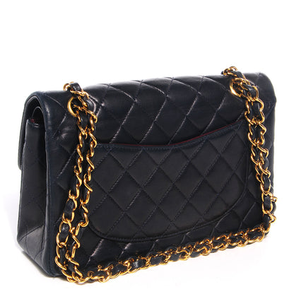 Chanel Lambskin Small Double Flap Navy 3 of 7