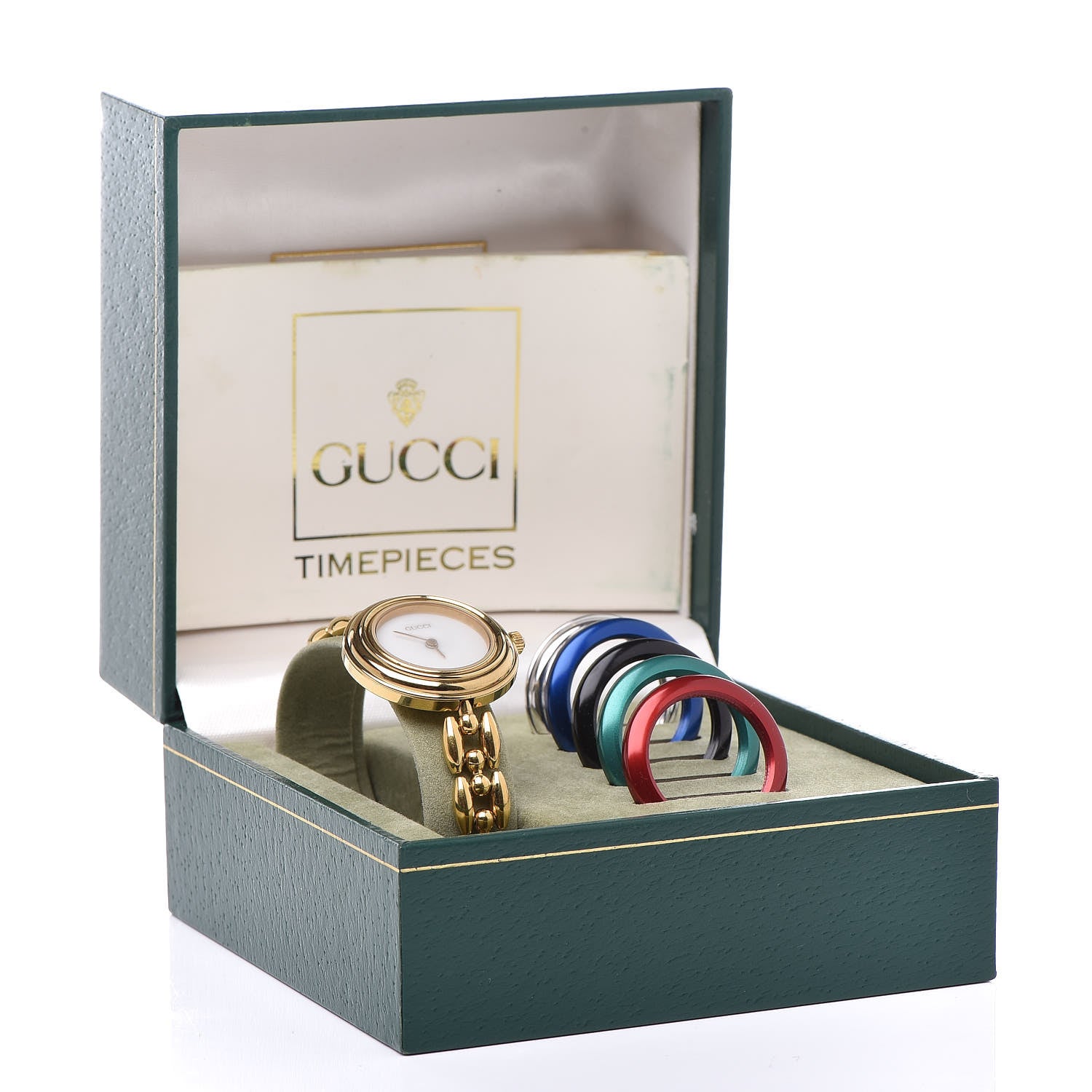 Gucci Stainless Steel 26mm Rice Link Interchangeable Bezel Quartz Watch 7 of 7