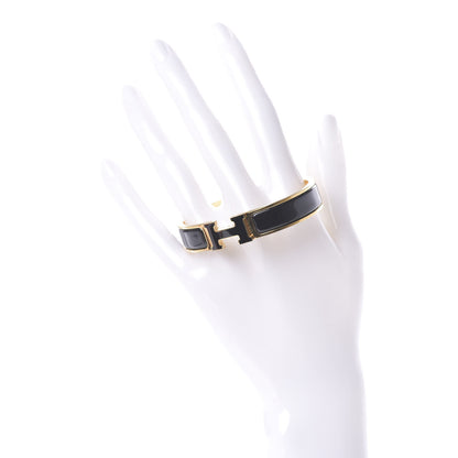 Hermes Enamel Narrow Clic Clac H Bracelet PM Black 2 of 4