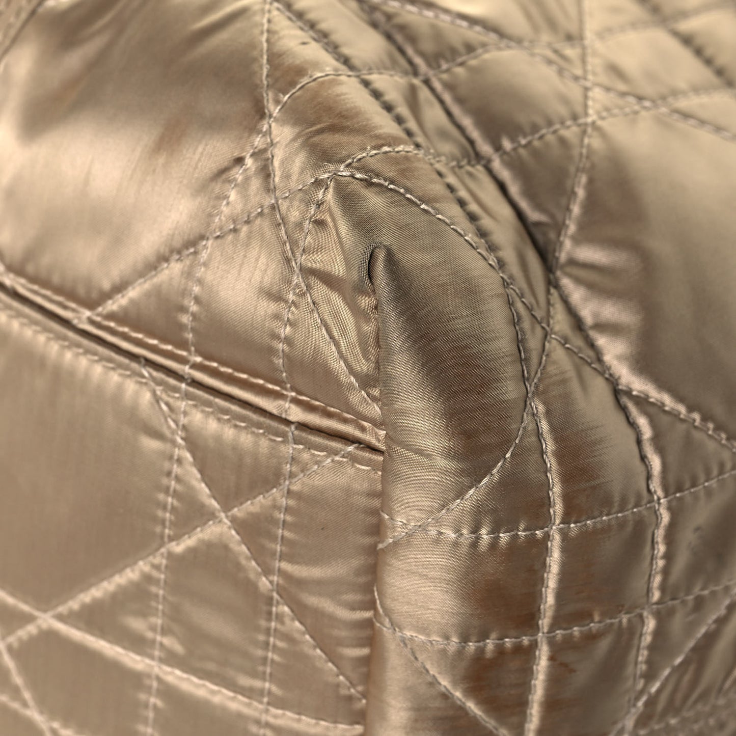 Nylon Cannage Shoulder Bag Beige