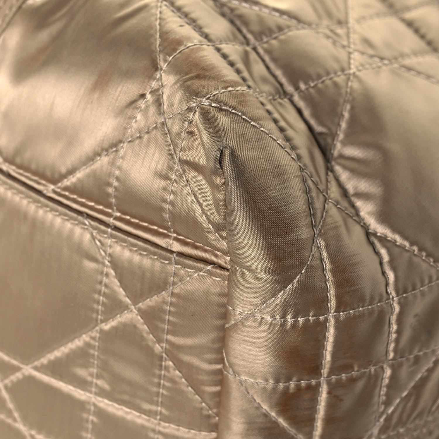 Christian Dior Nylon Cannage Shoulder Bag Beige 16 of 26