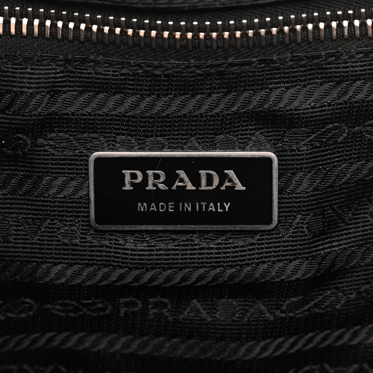 Nylon Vela Saffiano Drawstring Shoulder Bag Black