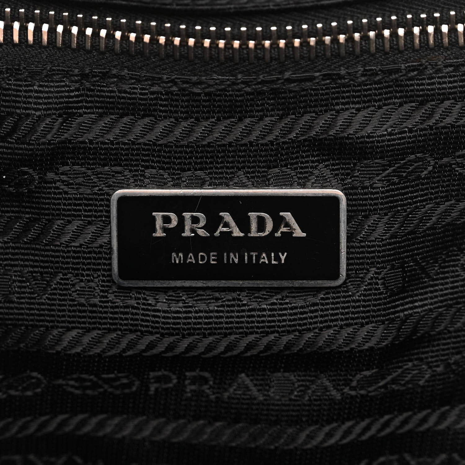 Prada Nylon Vela Saffiano Drawstring Shoulder Bag Black 6 of 11