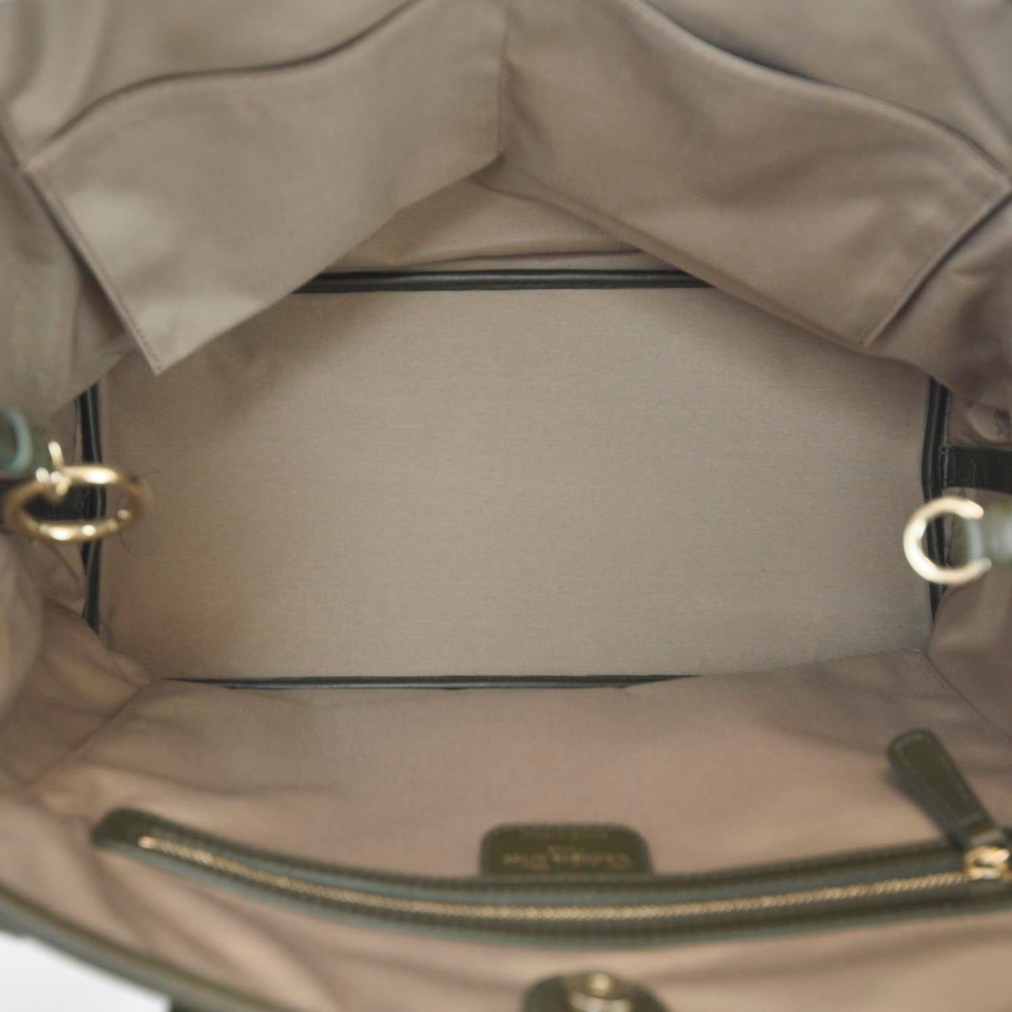 Coated Canvas Cannage Small Panarea Tote Olive