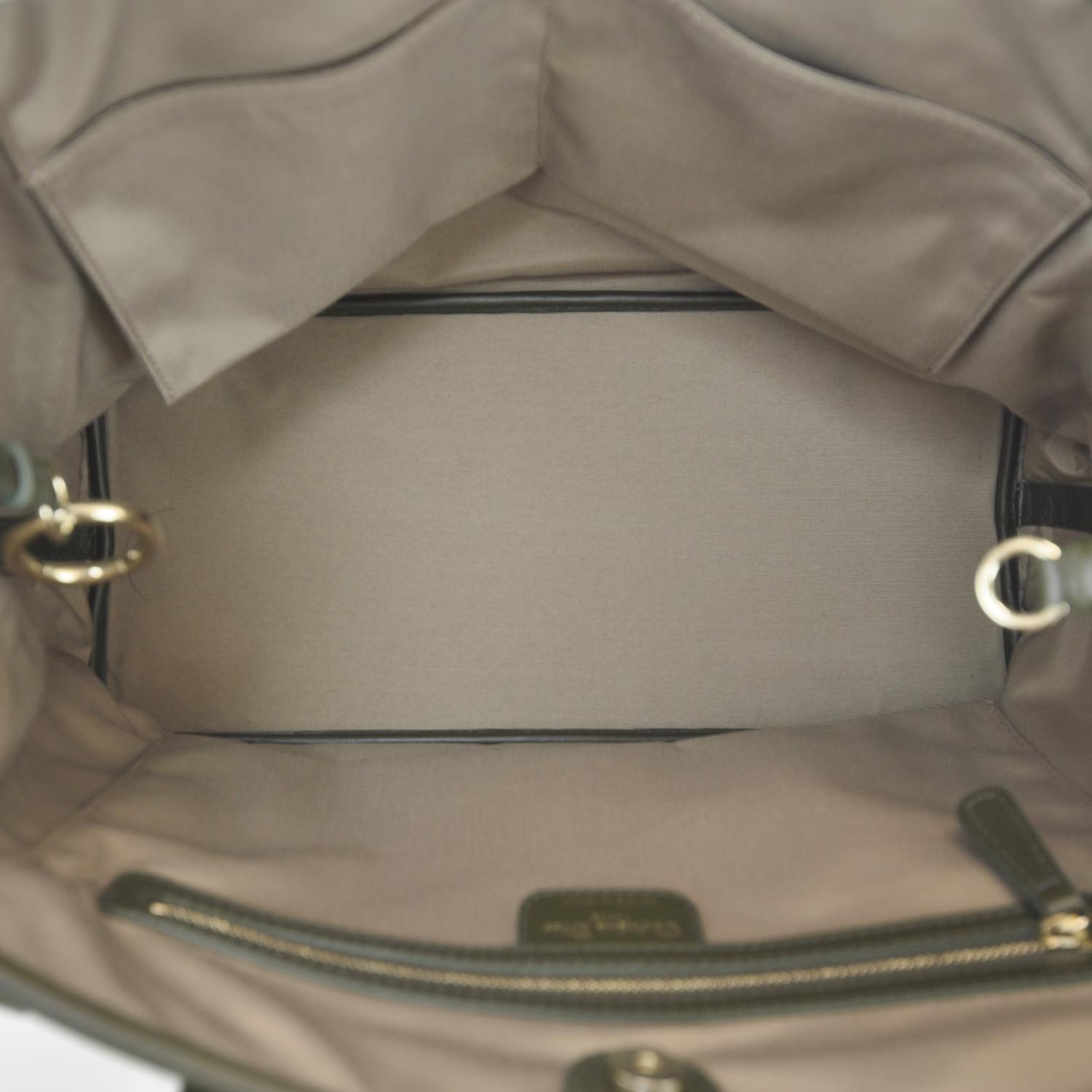 Christian Dior Coated Canvas Cannage Small Panarea Tote Olive 9 of 9