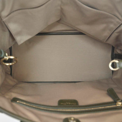 Christian Dior Coated Canvas Cannage Small Panarea Tote Olive 9 of 9