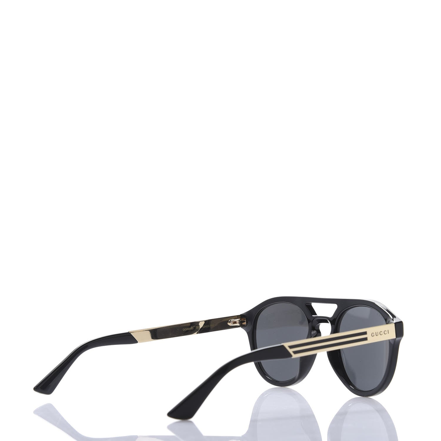 Gucci Acetate Mens Sunglasses GG0689S Black Gold 4 of 9