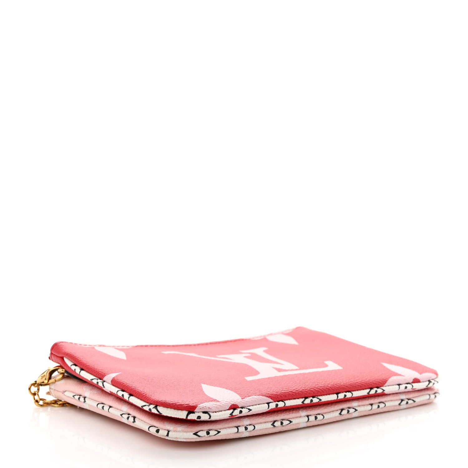 Louis Vuitton Monogram Giant Double Zip Pochette Rouge 4 of 14