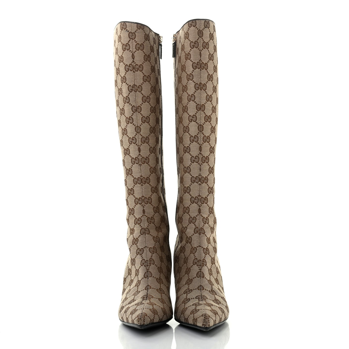 Monogram Womens Tall Boots 10.5 Brown