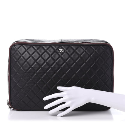 Chanel Lambskin Quilted Laptop Case Black 2 of 13