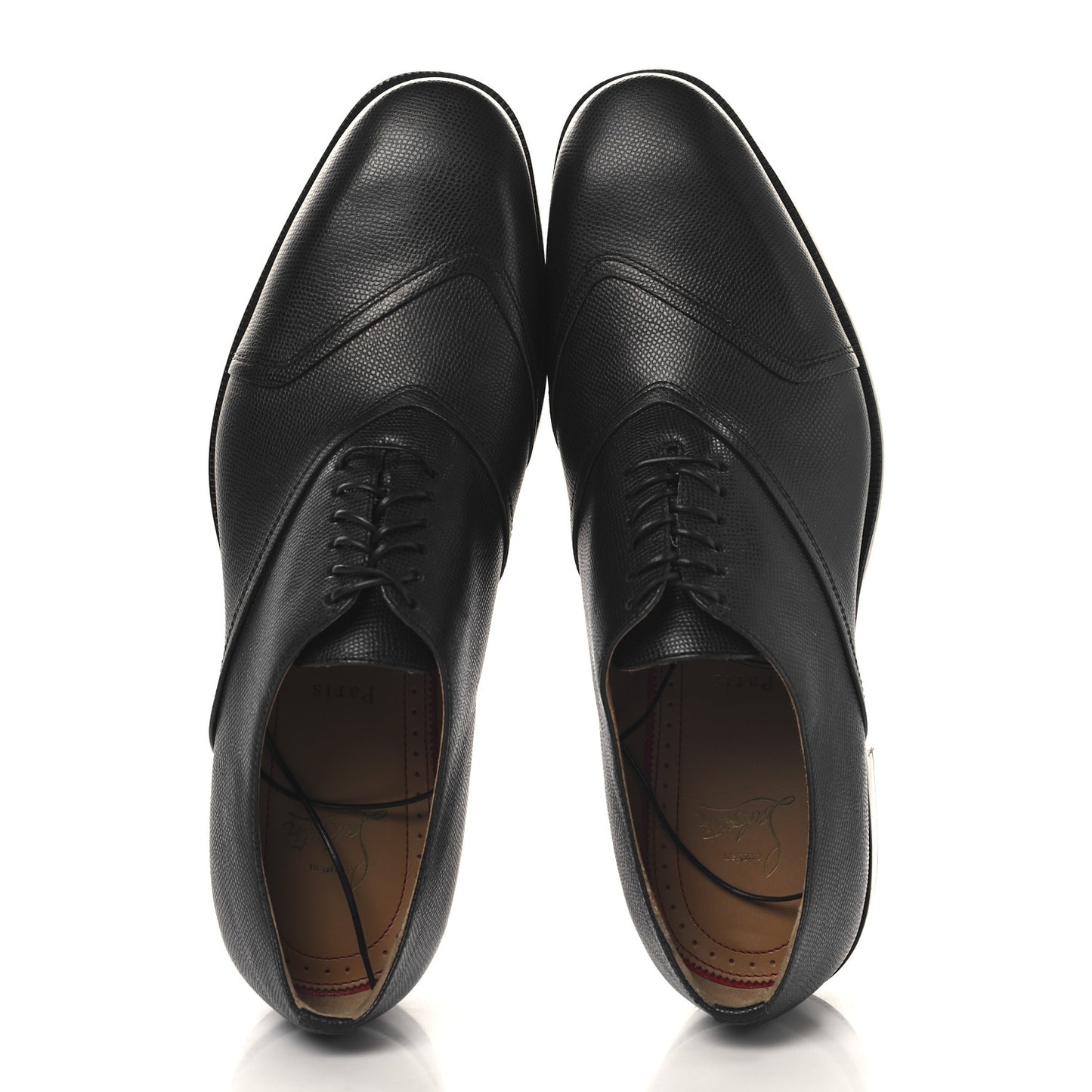 Petit Grained Calfskin Boabi Flat Oxfords 42.5 Black