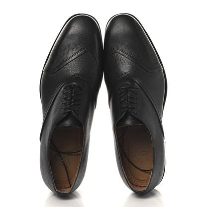 Christian Louboutin Petit Grained Calfskin Boabi Flat Oxfords 42.5 Black 2 of 9