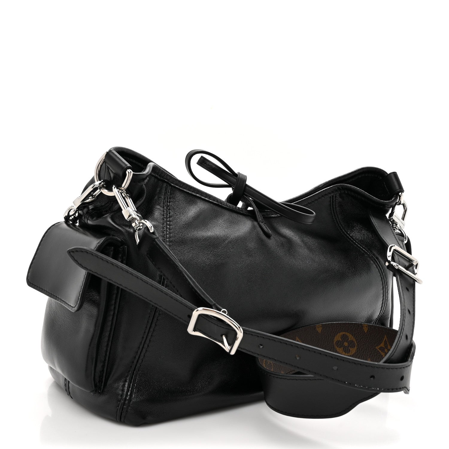 Louis Vuitton Lambskin CarryAll Cargo Vibe PM Black 3 of 10