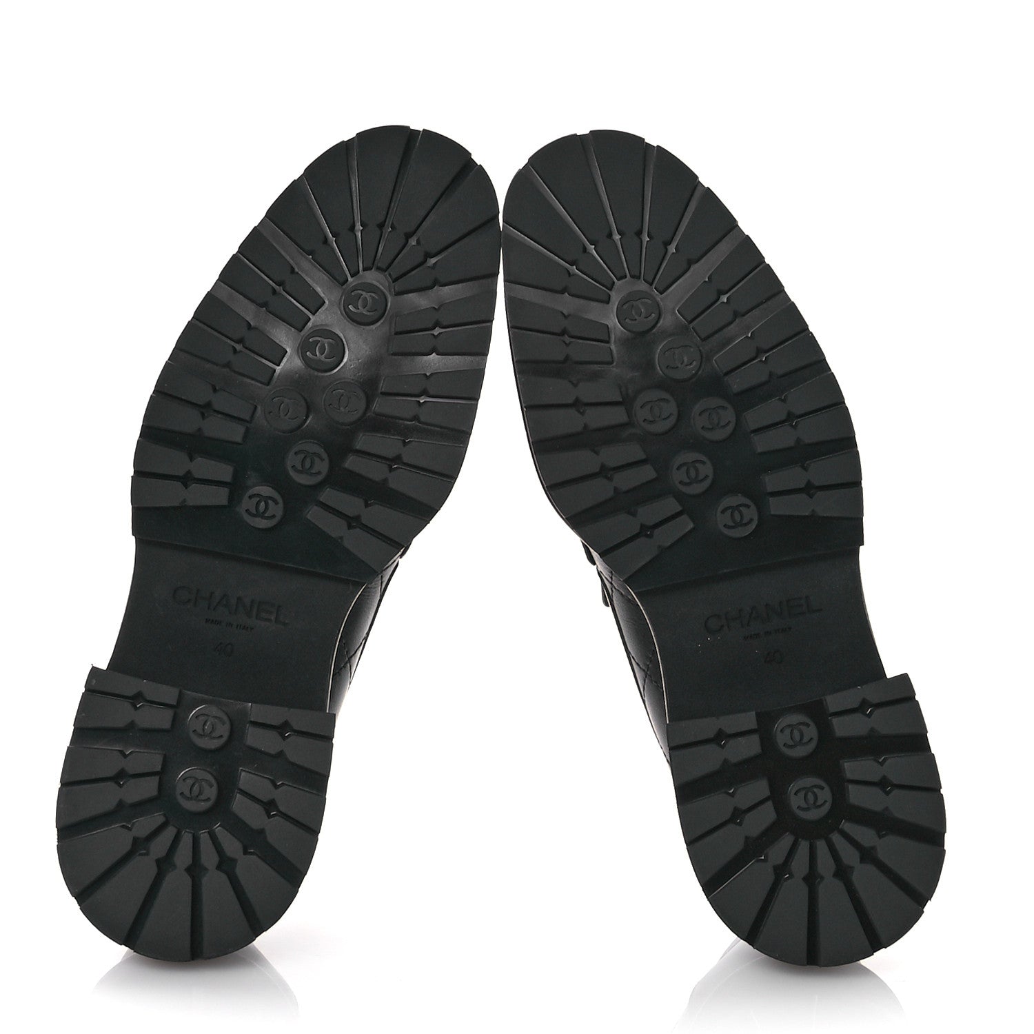 Chanel Calfskin Quilted CC Mocassin Loafers 40 Black 5 of 7