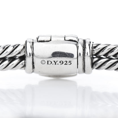 David Yurman Sterling Silver Black Diamond 7mm Petite Mini Loop Bracelet 4 of 6