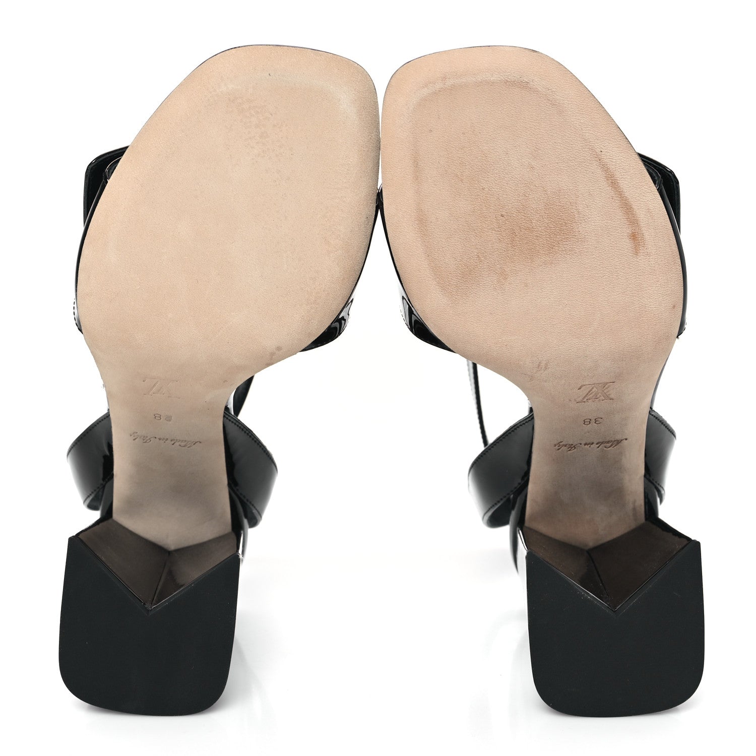 Louis Vuitton Patent Calfskin Shake Sandals 38 Black 5 of 8