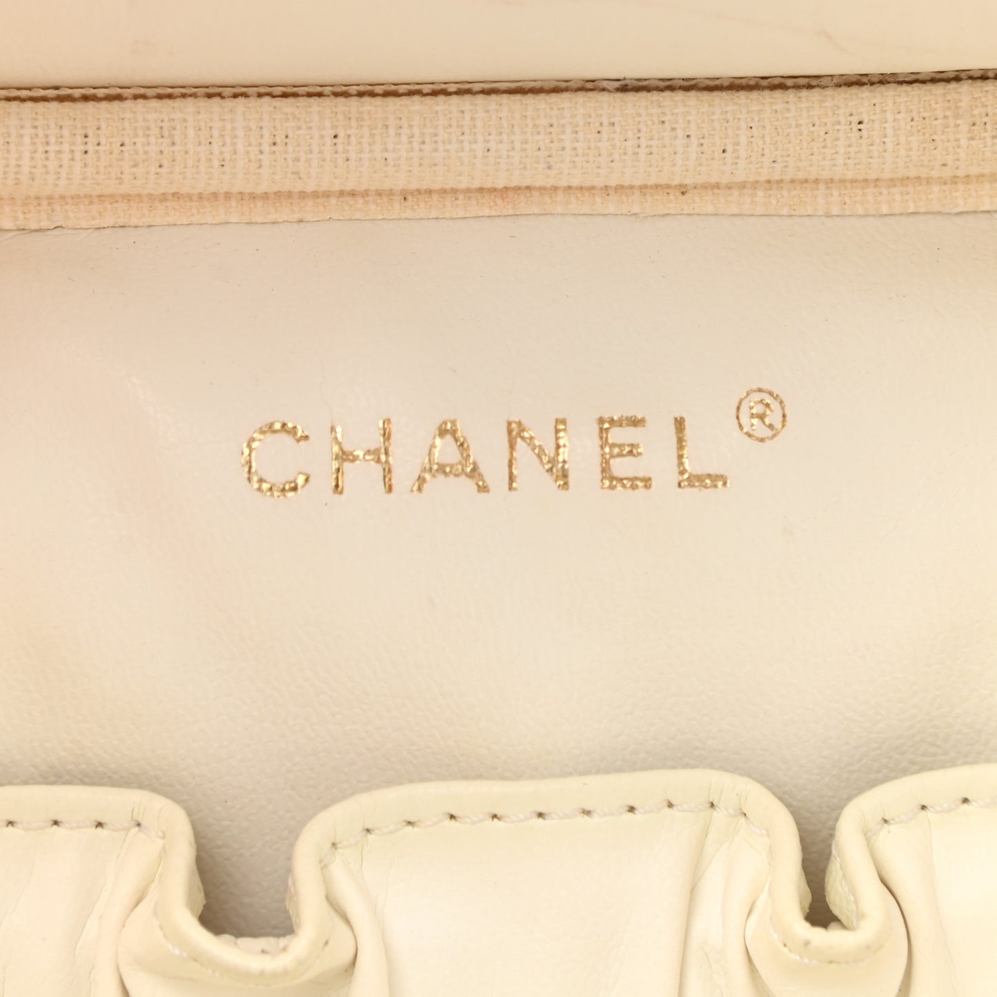 Caviar Cosmetic Vanity Bag White