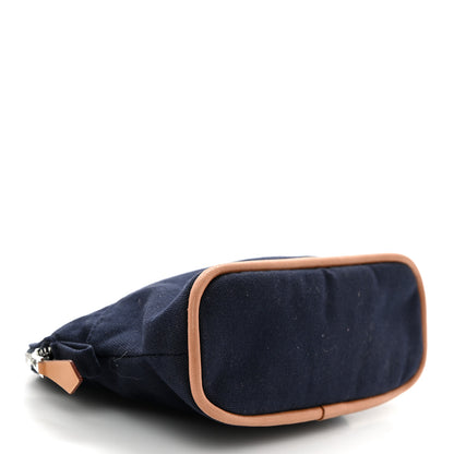 Hermes Cotton Canvas Mini Bolide Travel Cosmetic Pouch Black 4 of 7