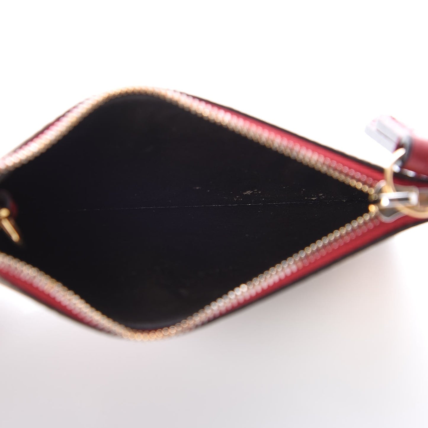 GG Supreme Monogram Tian Key Case Beige Multicolor Red