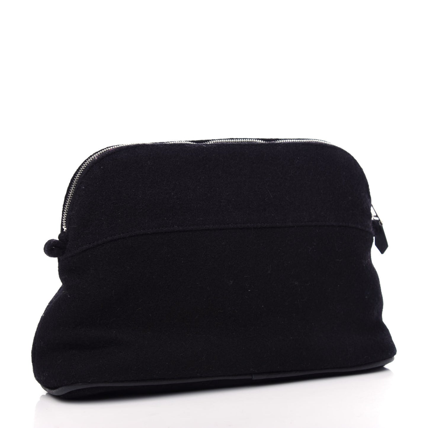 Wool Felt Bolide Travel Cosmetic Pouch Black