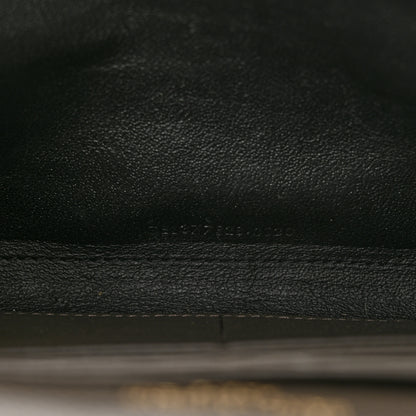 Saint Laurent Grain De Poudre Matelasse Chevron Monogram Chain Wallet Pebble 7 of 11