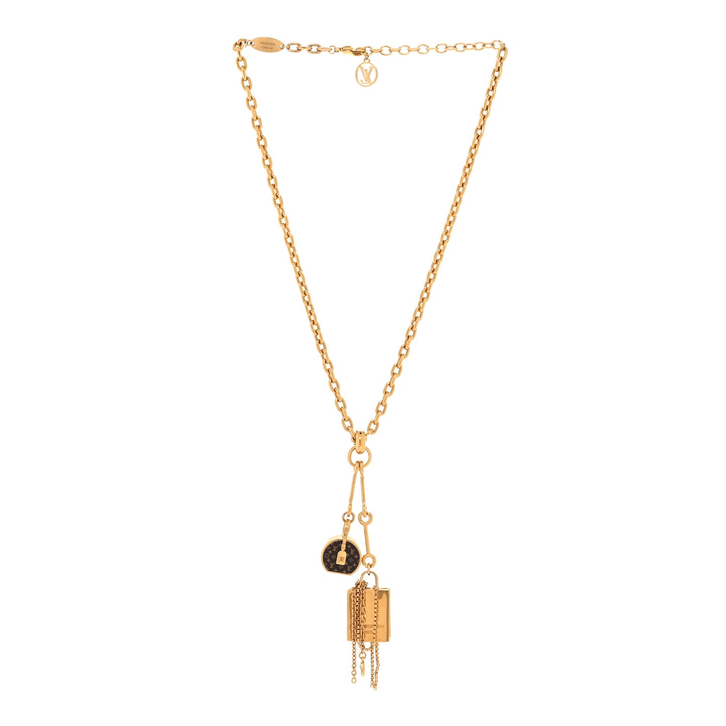 Metal Mini Boite Chapeau Pendant Necklace Gold