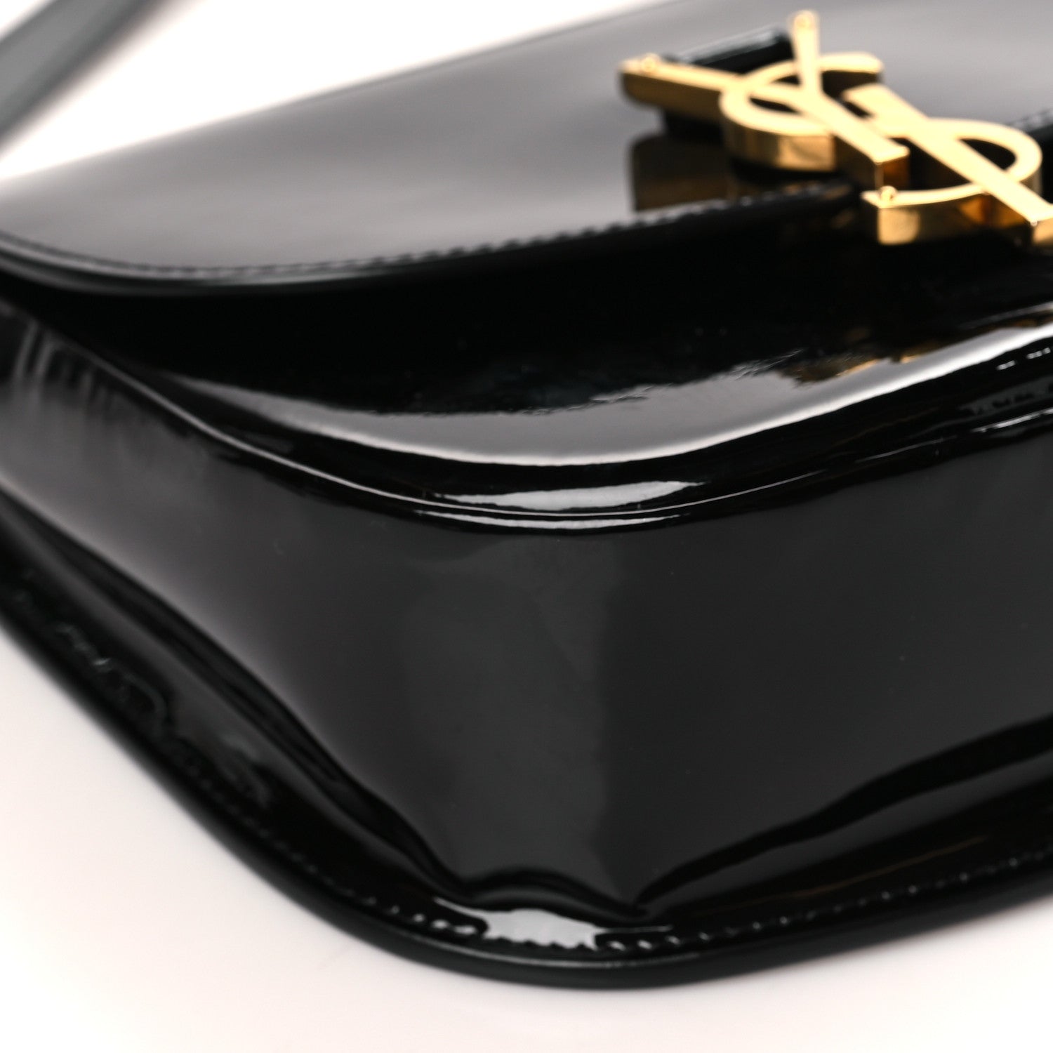 Saint Laurent Patent Calfskin Classic Monogram Small Kaia Satchel Black 7 of 8