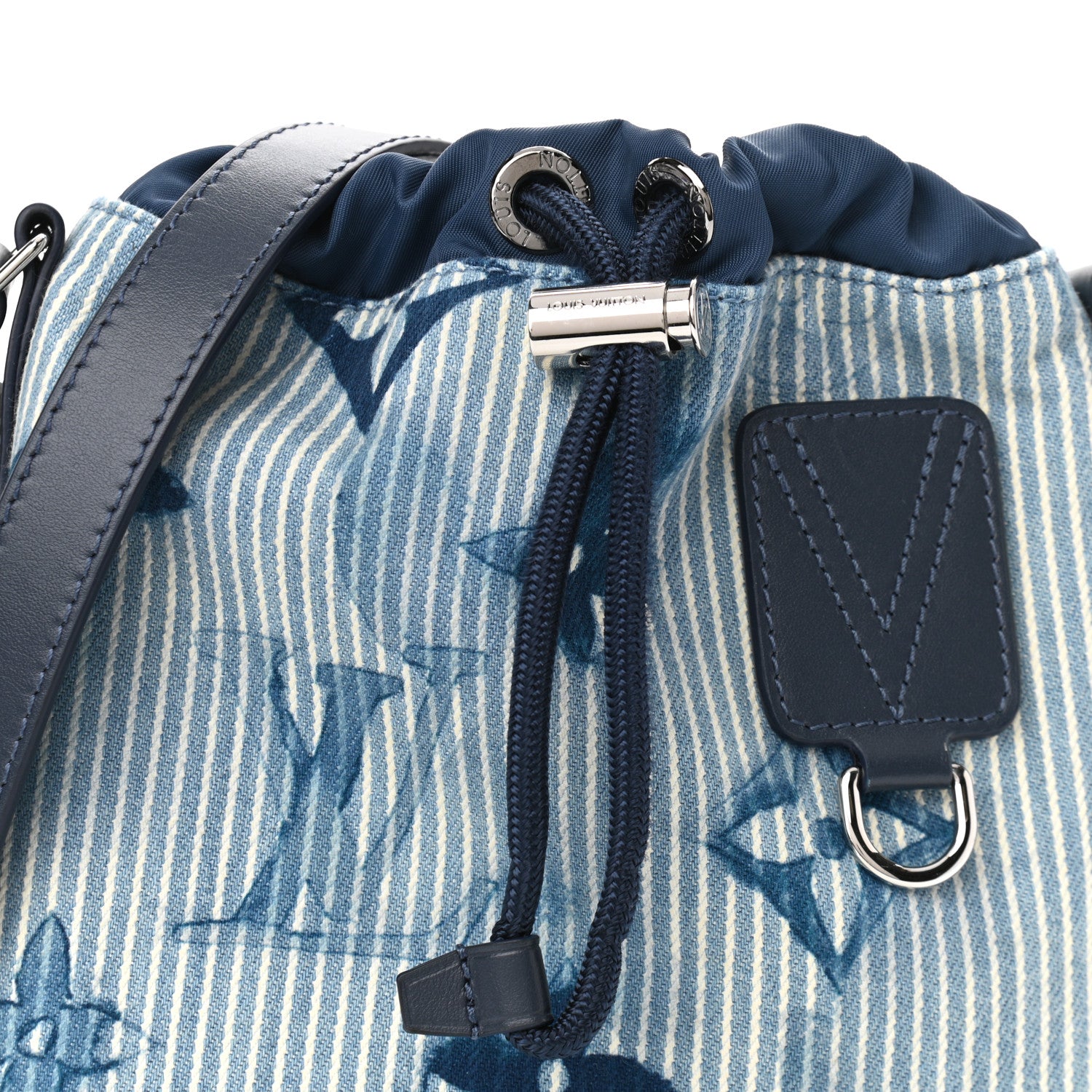 Louis Vuitton Hickory Stripes Denim Monogram Watercolor Sac Marin BB Blue 7 of 10