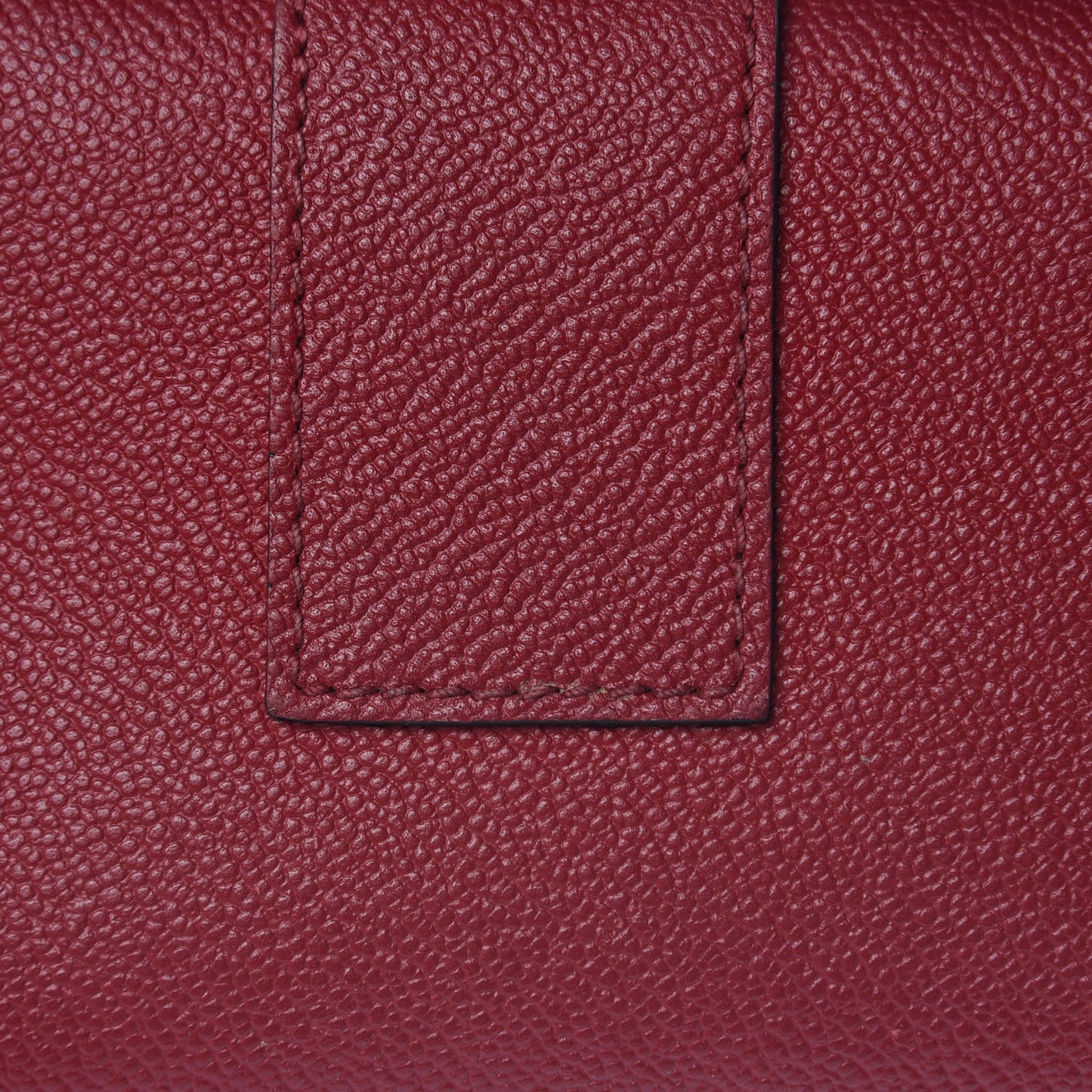 Grainy Leather Buckle Detail Flap Wallet Red