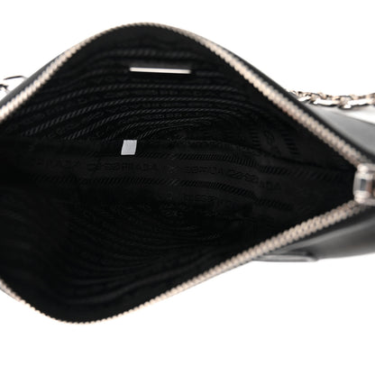 Prada Grace Lux Triangle Logo Embossed Mini Triangle Bag Black 5 of 9
