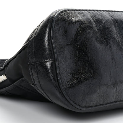 Prada Glace Calf Tessuto Nylon Shoulder Bag Black 6 of 7