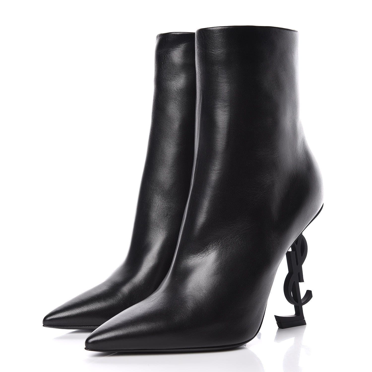 Saint Laurent Sheepskin Opyum Ankle Boot 38 Black 3 of 8
