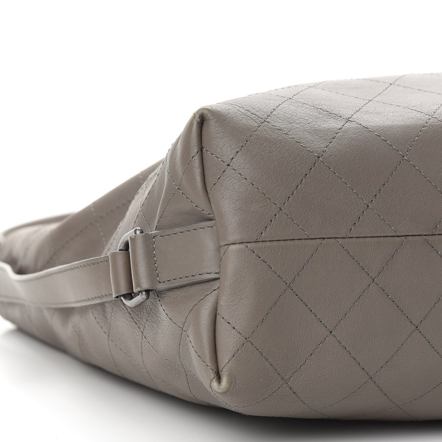Chanel Calfskin Stitched Large Hobo Grey 9 of 10