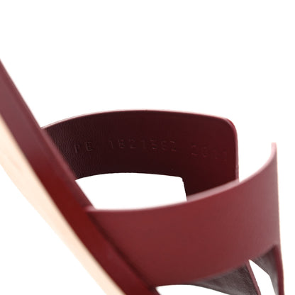 Hermes Epsom Santorini Sandals 39 Rouge Tomette 9 of 10