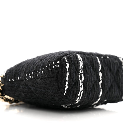 Chanel Tweed Quilted Mini Clutch With Chain Black White 9 of 10