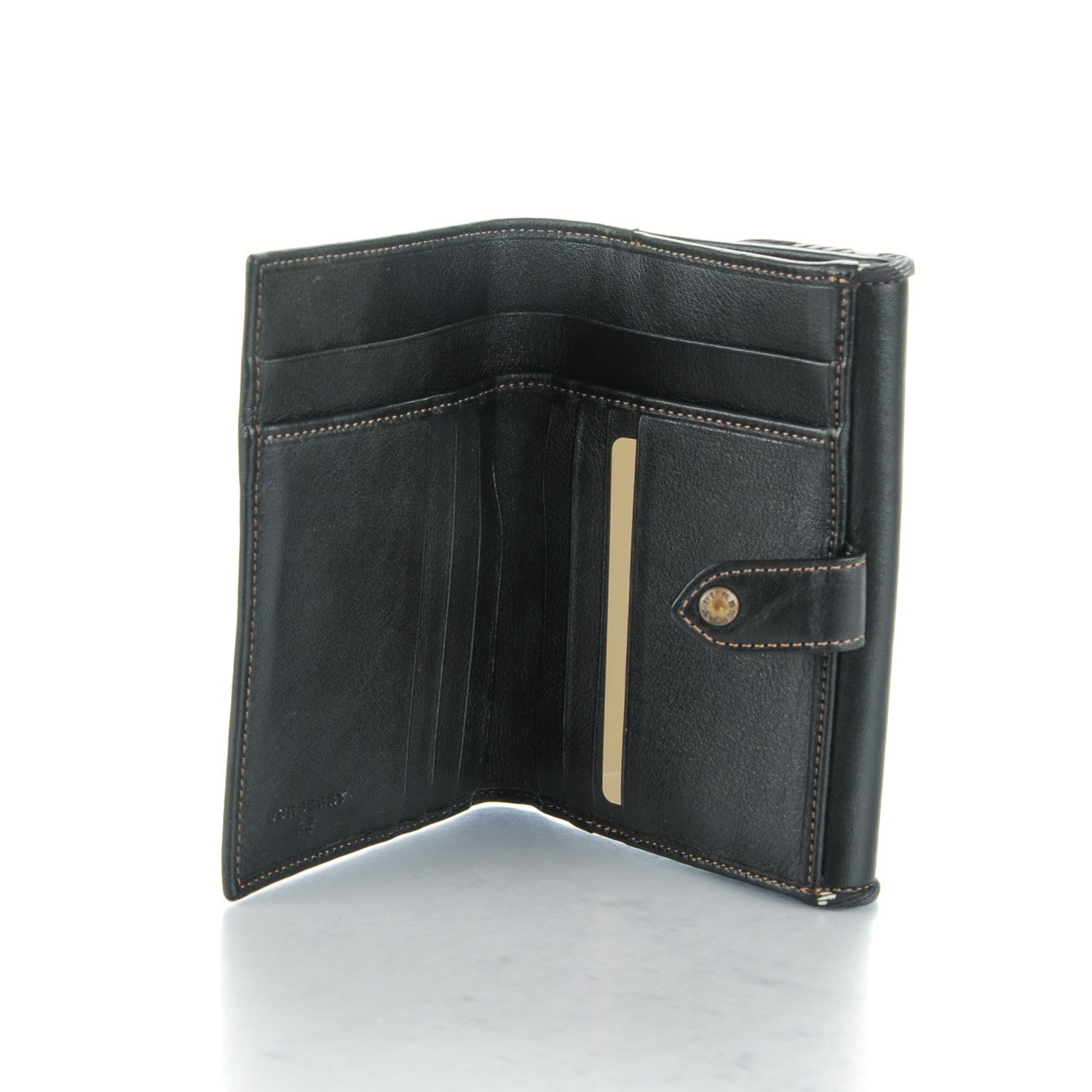 Burberry Calfskin Nova Check Wallet Black 5 of 7